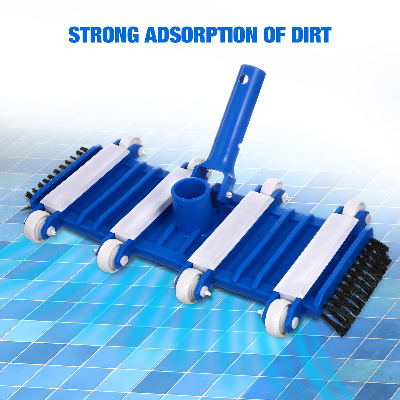 Outanaya Tête D’aspirateur de Piscine 14 Pouces Bleu en PP Brosse