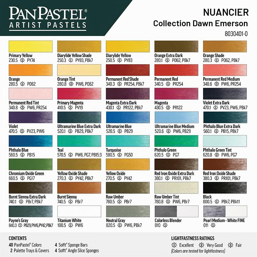 PanPastel Dawn Emerson Collection 40 couleurs + palette & outils