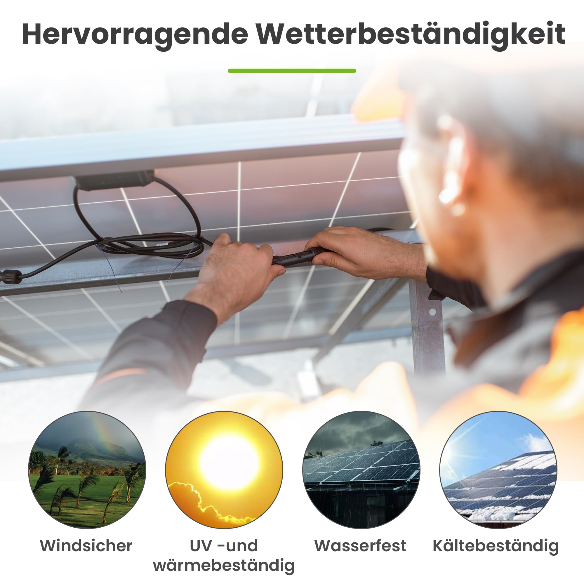 Offgridtec H07V-K - Cable de conexión a tierra (10 mm², 450/750 V, conductor de cobre fino, aislamiento XLPO y PVC, certificado HAR, instalación fija, alta flexibilidad (verde/amarillo, 15 m)