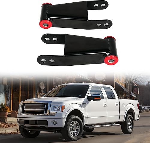 KUAFU Grilletes de suspensión de nivelación de caída trasera de 2-3 pulgadas compatibles con Ford F150 2004-2014 2WD 4WD ajustables