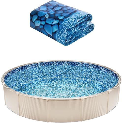 VEVOR 18-ft Round Above Ground Pool Liner, Overlap Pool Liners, Standard Gauge Vinyl, 48-to-54inch Wall Height, Designed for Steel Sided Above-Ground Swimming Pools