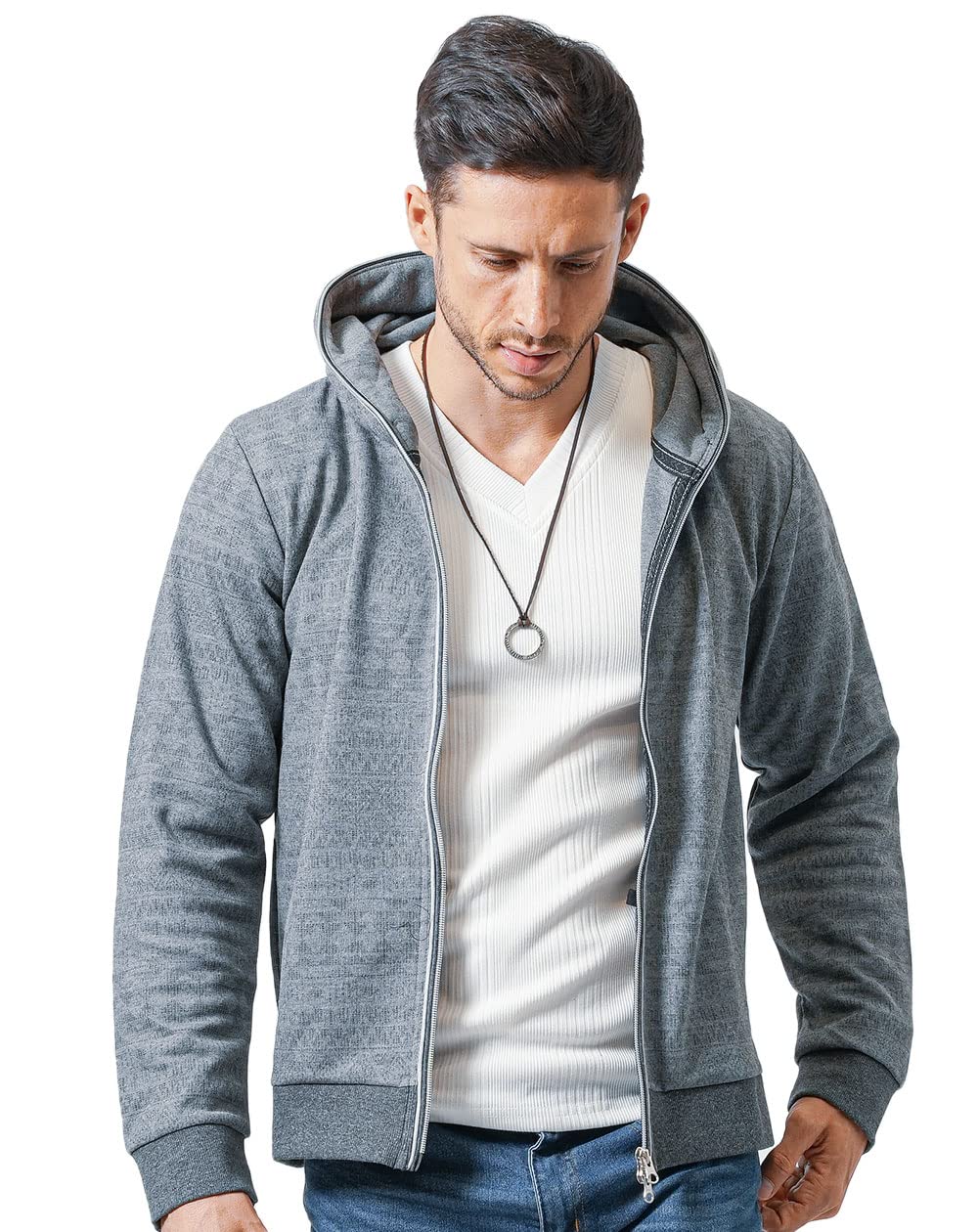 Amazon.co.jp: [MENZ-STYLE] ジップアップパーカー メンズ