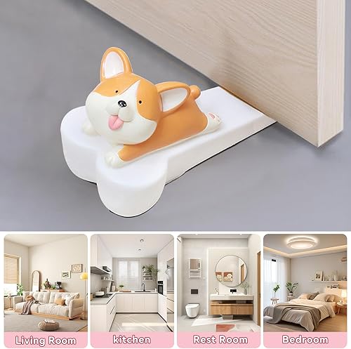 Vista 33 de Topes de puerta, tope de puerta de animal, lindo tope de puerta decorativo, topes de puerta decorativos, cuñas de puerta, tope de puerta portátil