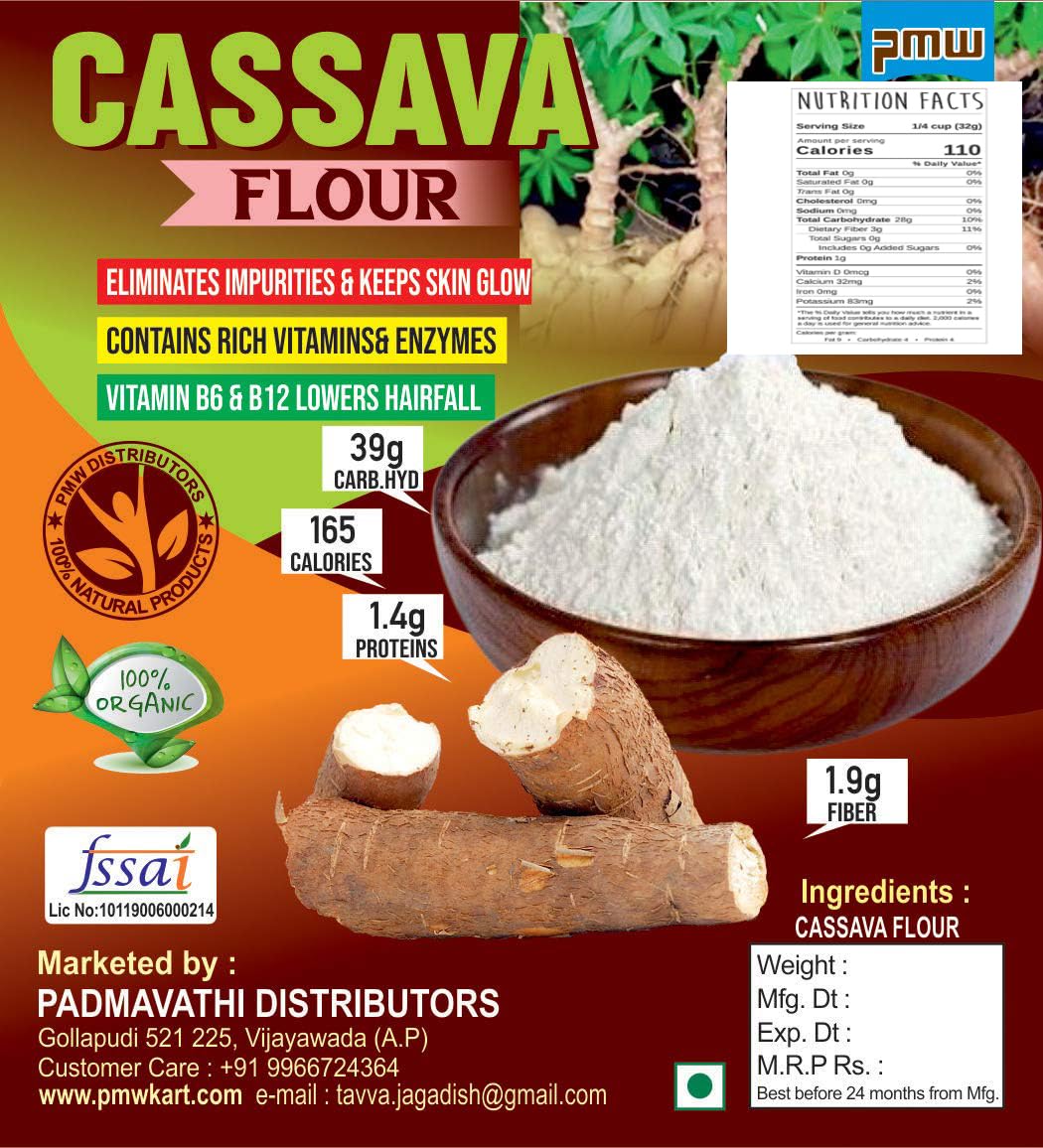 Pmw - Natural & Organic Cassava Flour - 500 Grams