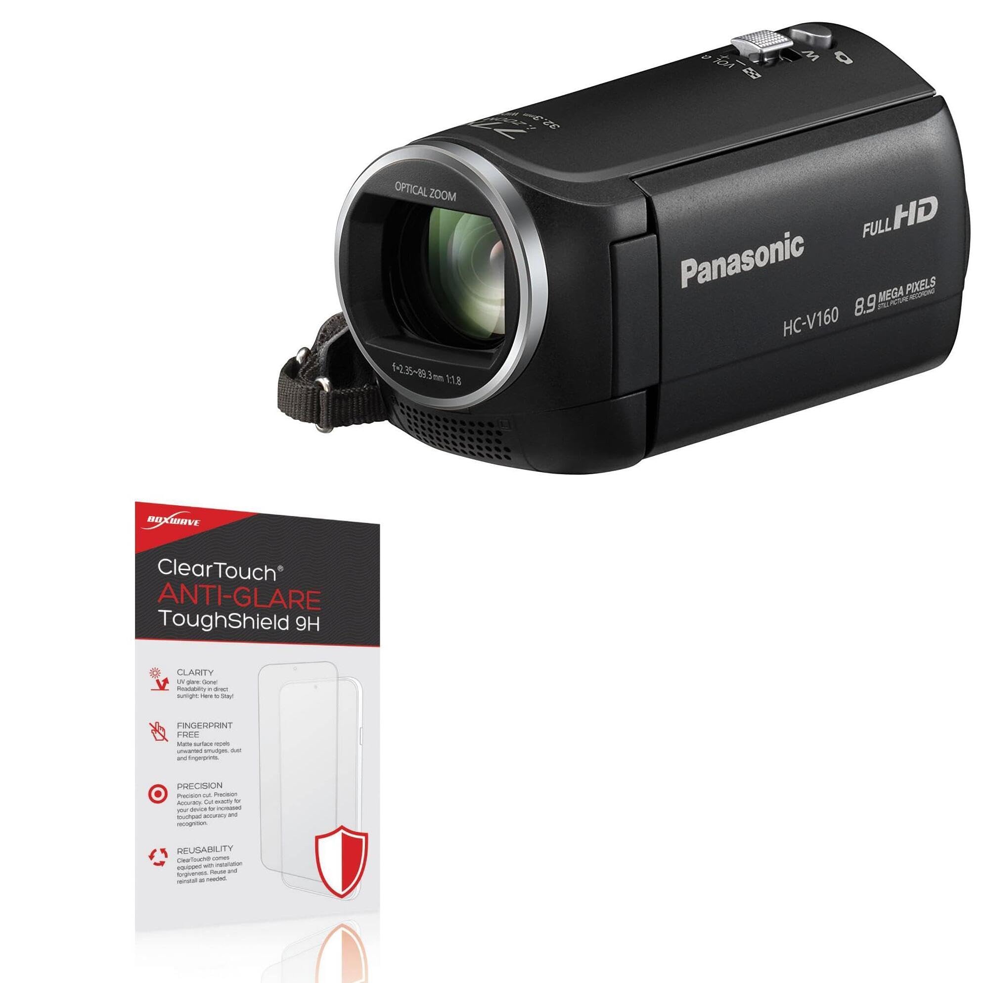 BoxWave Screen Protector Compatible With Panasonic HC-V160 - ClearTouch Anti-Glare ToughShield 9H (2-Pack), Anti-Glare 9H Tough Flexible Film Screen Protector