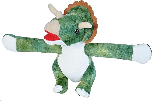 Wild Republic Huggers Juguete de peluche, ajustable estilo brazalete, juguete para niños, 8 pulgadas, Triceratops