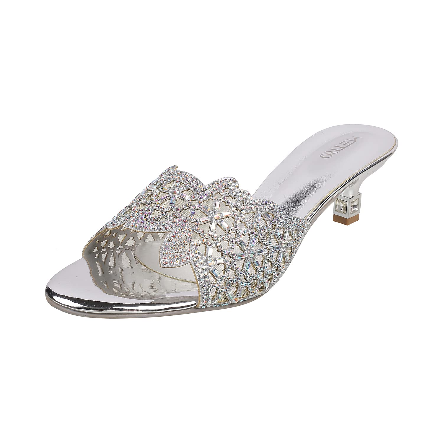 Metro Womens Beaded Silver Slip Ons (Size (6 UK (39 EU)) (B09LC4PX3V) Amazon Price History, Amazon Price Tracker
