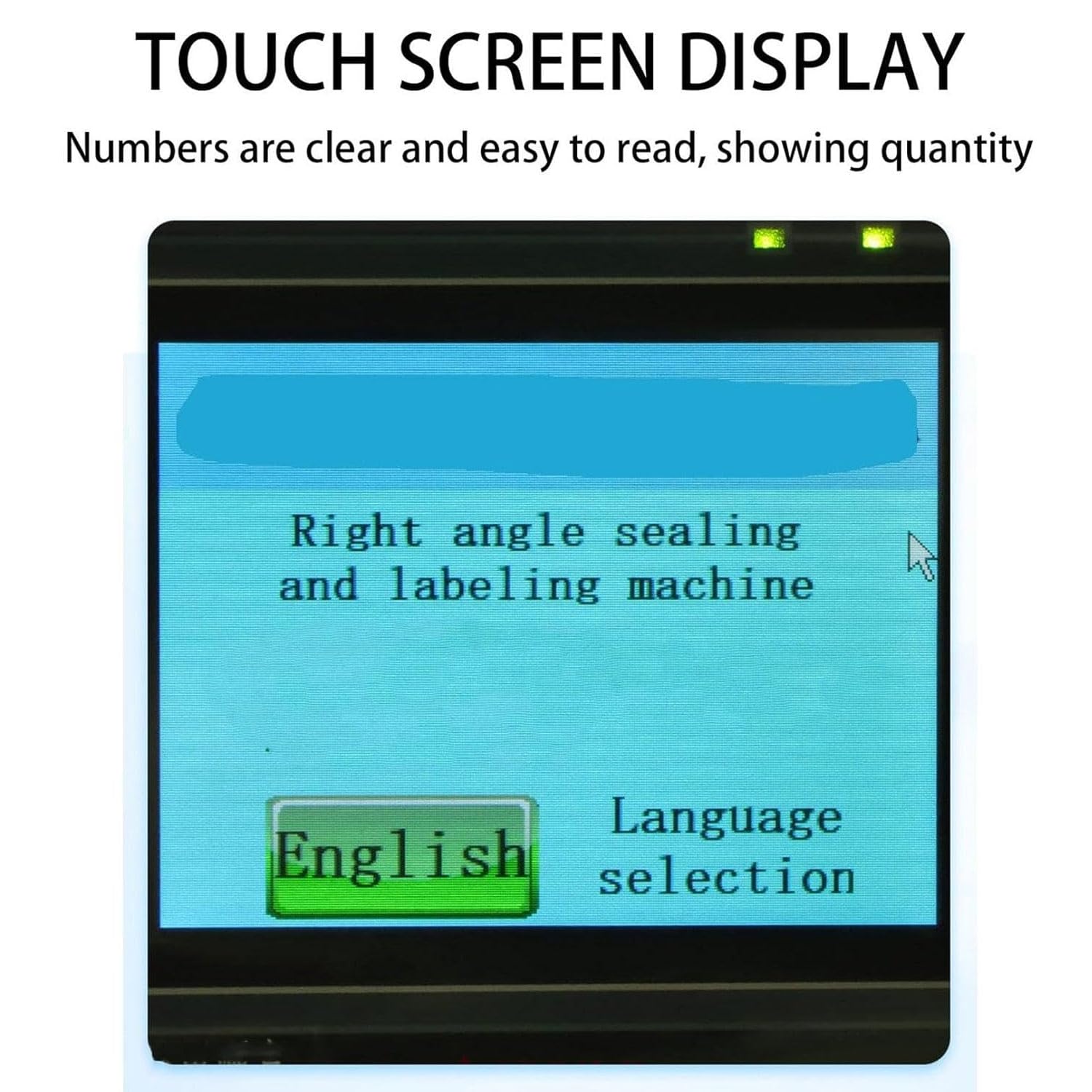 Etichettatrice automatica ad angolo retto - Applicatore di etichette ad angolo a 90° staccabile con regolazione velocità/lunghezza, 20-40 fogli/min, touch screen per uso in fabbrica