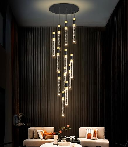 12 lámparas modernas de 118 pulgadas para sala de estar, lámpara LED regulable para entrada, luz de techo alto, iluminación para comedor, pasillo,