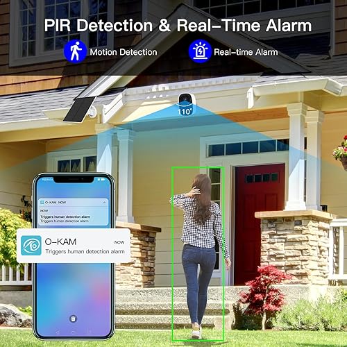 Miniatura 5 de VSTARCAM Cámara de seguridad solar inalámbrica para exteriores, cámara 2K con visión nocturna a color, cámaras solares para exterior inalámbrico,