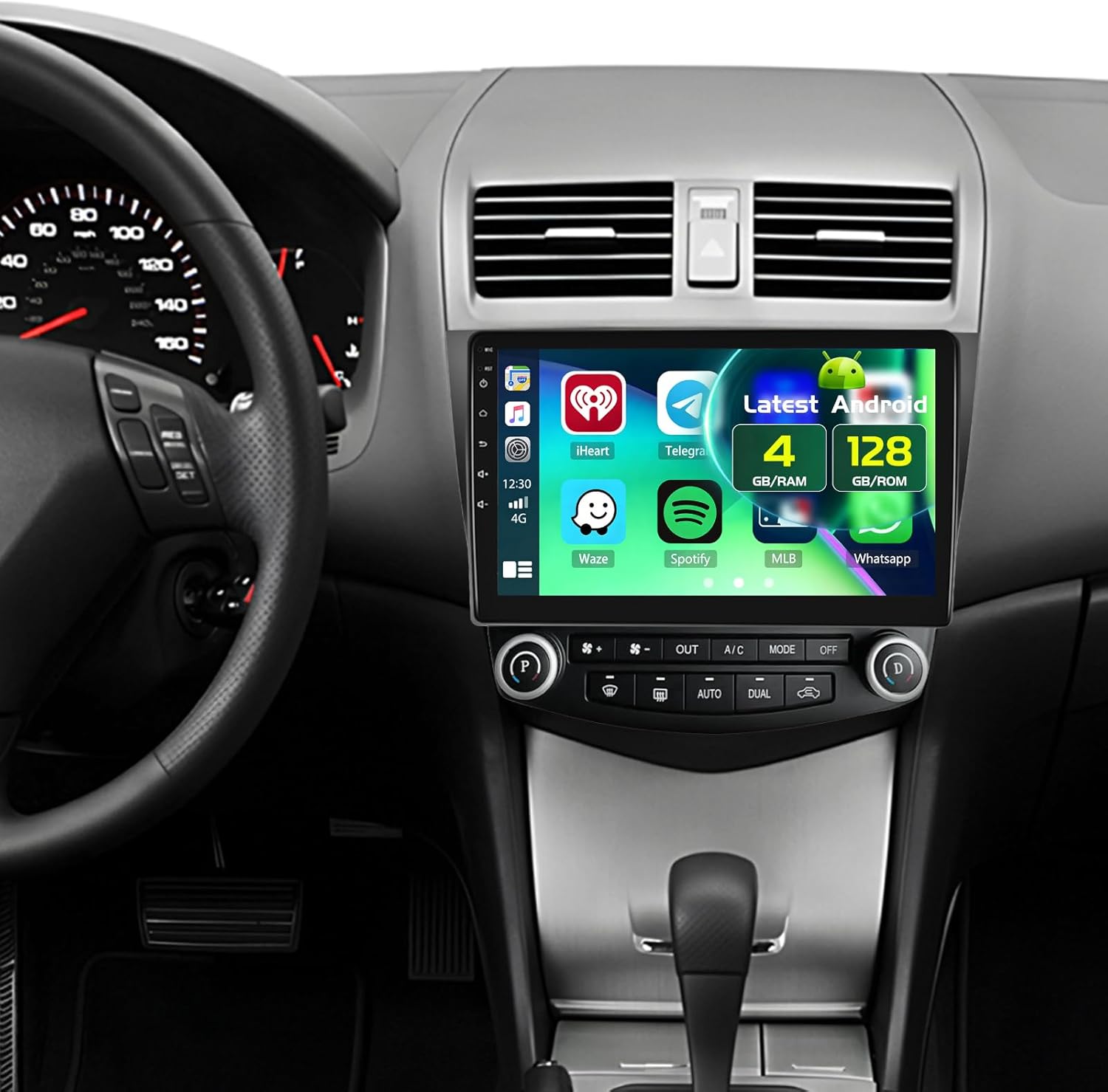 4+128GB Android 15 Car Stereo for Honda Accord 7th 2003-2007 Wireless Carplay Android Auto, 10.1 Inch Incell Touch Screen Car Stereo with Canbus, GPS, Backup Camera, Bluetooth, FM/RDS, EQ, WiFi