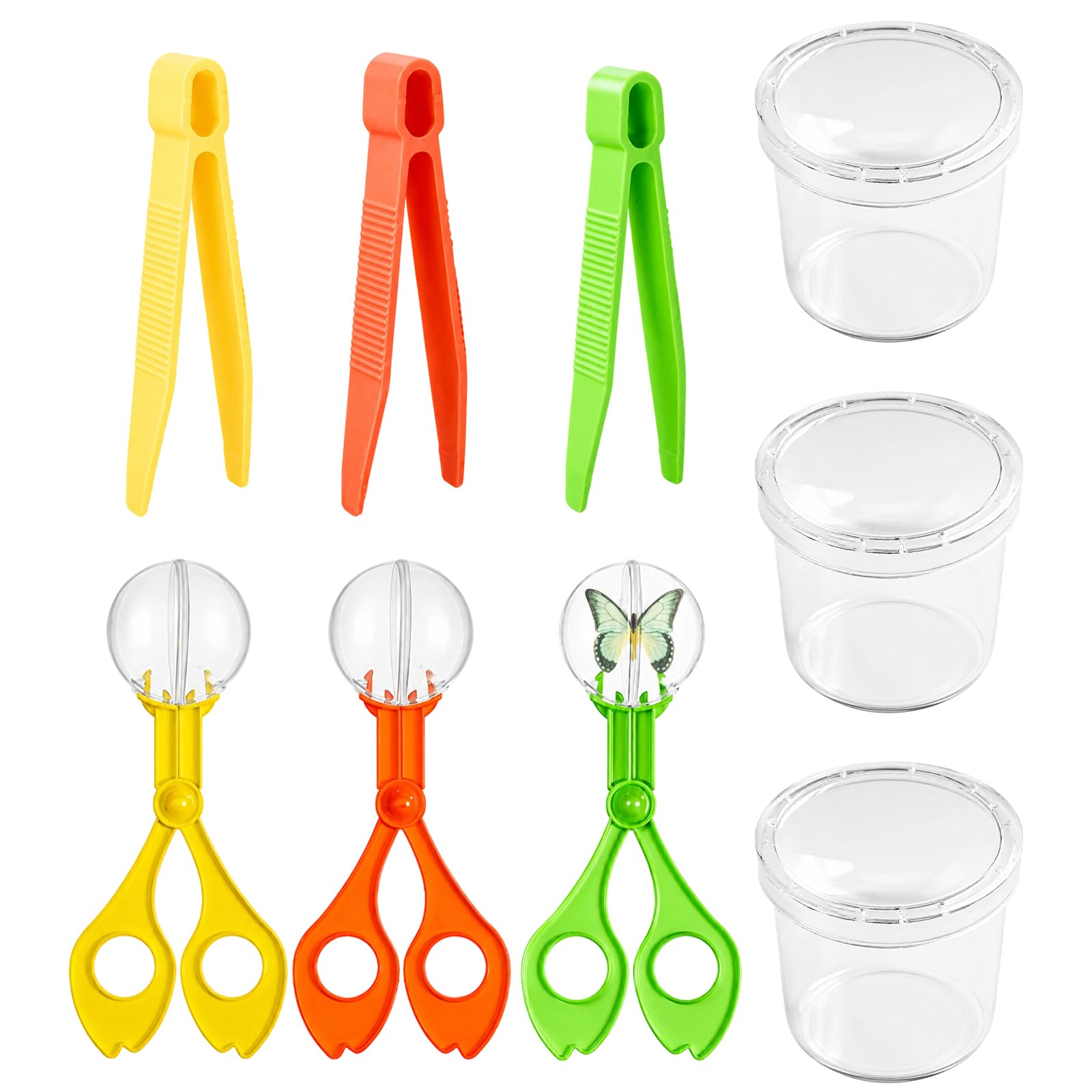 9PCS Bug Catcher For Kids, Bug Hunting Kits For Children, Insect Observation Set with Clips, Tweezers, Bug Collecting Kit For Kids for Kid Nature Exploration Observation, Hunting Adventures