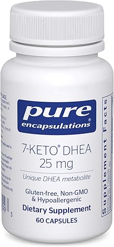 Miniatura 8 de Pure Encapsulations 7-Keto DHEA 25 mg  Suplemento único de metabolito DHEA para apoyar la termogénesis y la composición corporal saludable*  120