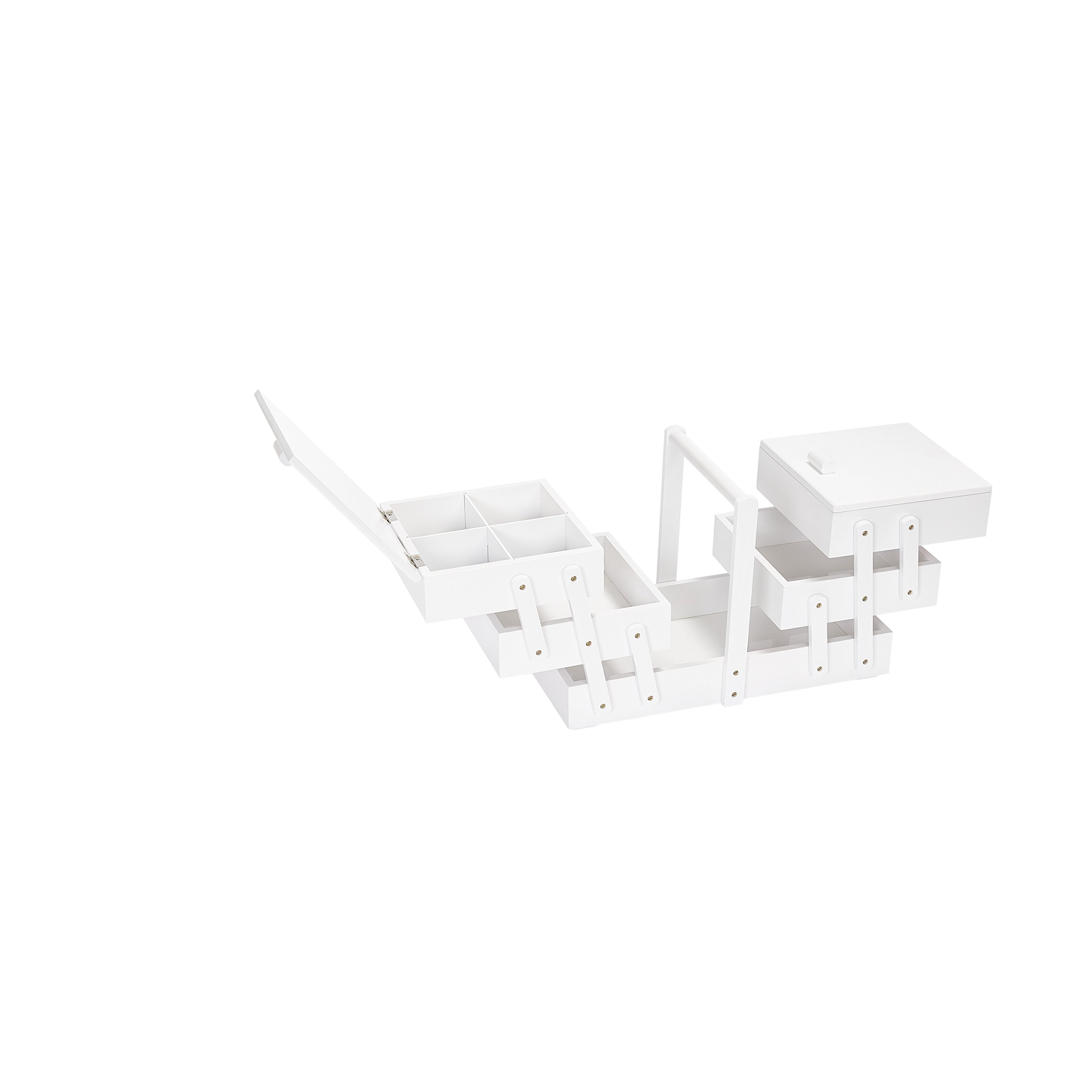 Prym 612581 Sewing Box Wooden Large White
