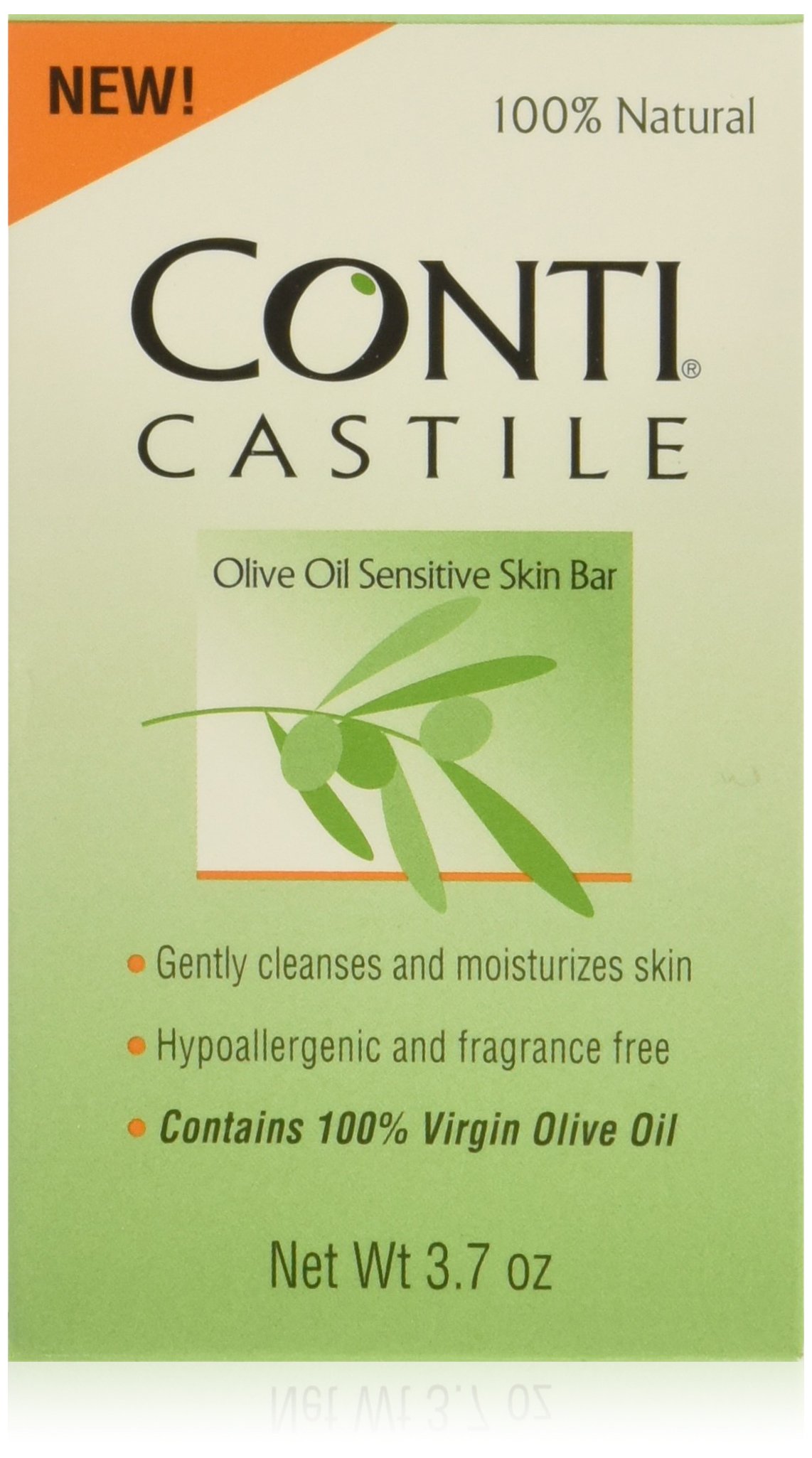 Castile Olive Oil Bar Soap, Cleanse & Moisturize Sensitive Skin, 3.5 Ounce, Pack of 36