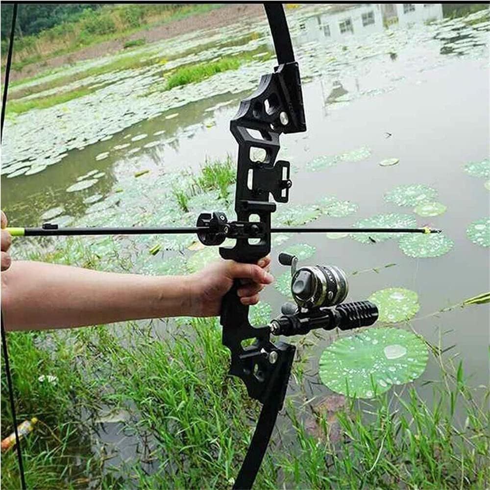 50" Recurve Bowfishing Kit 40lbs Bowfishing Bow with Reel Kits Archery Straight Bow Right Handed for Outdoor Hunting Fishing