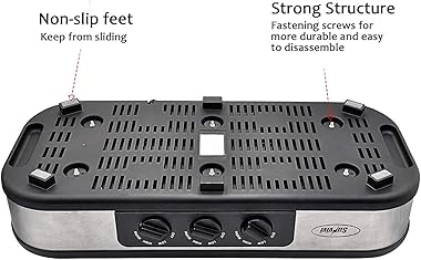 Slow Cooker, 3x1.5 Quart 3 Pot Crock Pot Triple Slow Cooker Buffet Server, Food Warmer Crock Pot for Party Holiday, Adjustabl