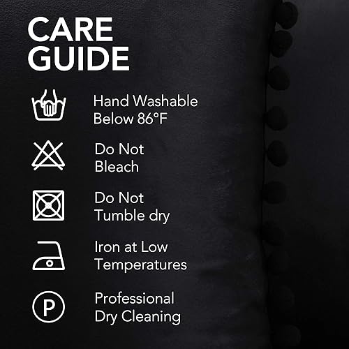 Vista 211 de Deconovo Juego de 2 fundas de almohada de terciopelo, 20 x 20 pulgadas, color verde azulado, cuadradas, con pompones, suaves, con cremallera