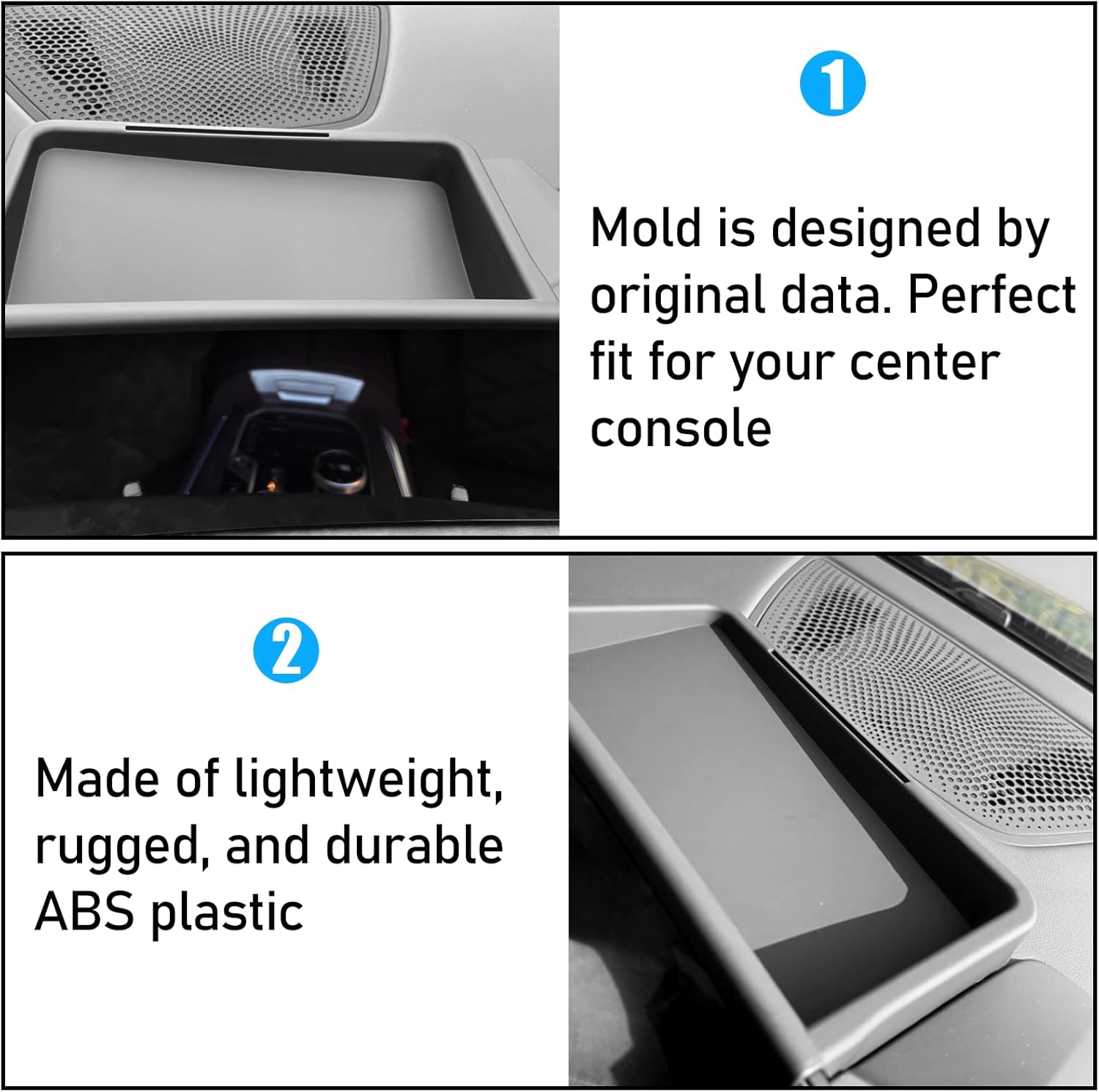 Jaronx Compatible with BMW X5 X6 X7 Center Console Organizer 2023 2024 2025 2026,14.9inch Touch Screen Dash Console Organizer for BMW X5 G05/X6 G06/X7 G07 2023-2026,Dash Tray Dashboard Organizers Tray