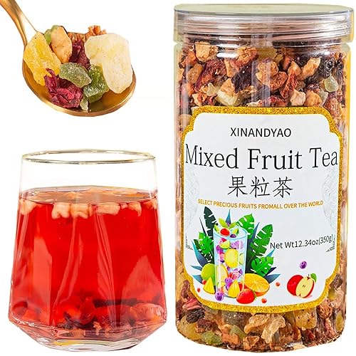 Té de cerveza fría o caliente de frutas mixtas, 12.34 oz/350 g, bebidas de frutas secas DIY té suelta Lea, infusiones de té de frutas secas, muestra disponible en Yaxa Guatemala