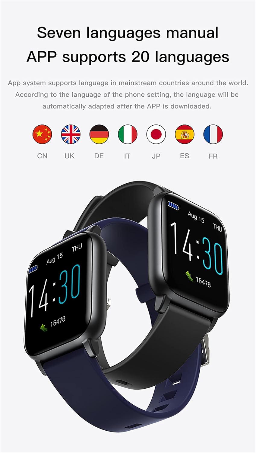 Amazon.com: S50 Smart Watch Fitness Tracker Relojes Bluetooth Monitor de  ritmo cardíaco Reloj deportivo impermeable para Android iOS (negro) :  Electrónica