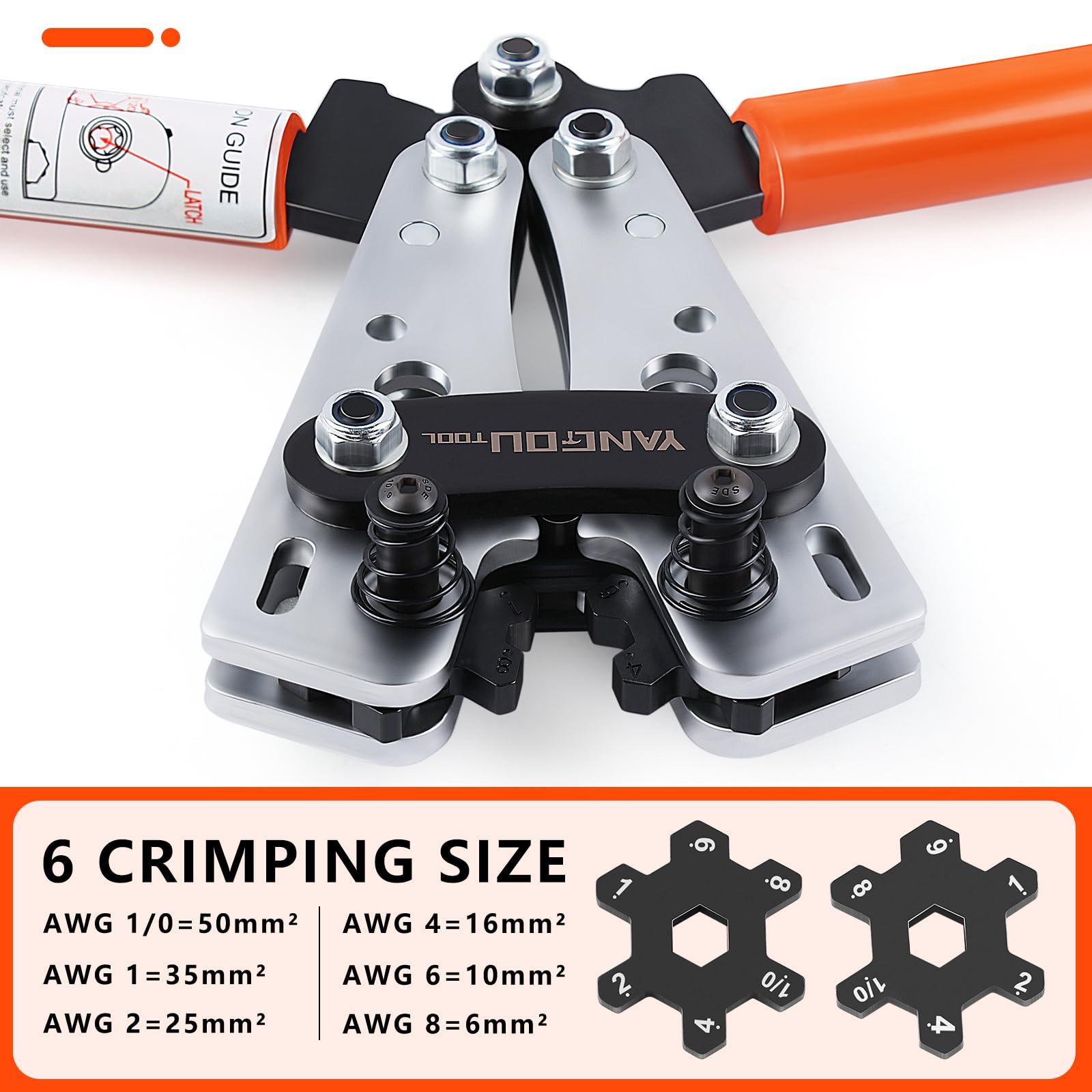 ELECTRO-VOLT ICrimp Battery Cable Lug Crimping Tool For Heavy-Duty Wire Lugs, Battery Terminal, Copper Lugs With Wire Shear Cutter HX-50BI - The Home Depot - View #4