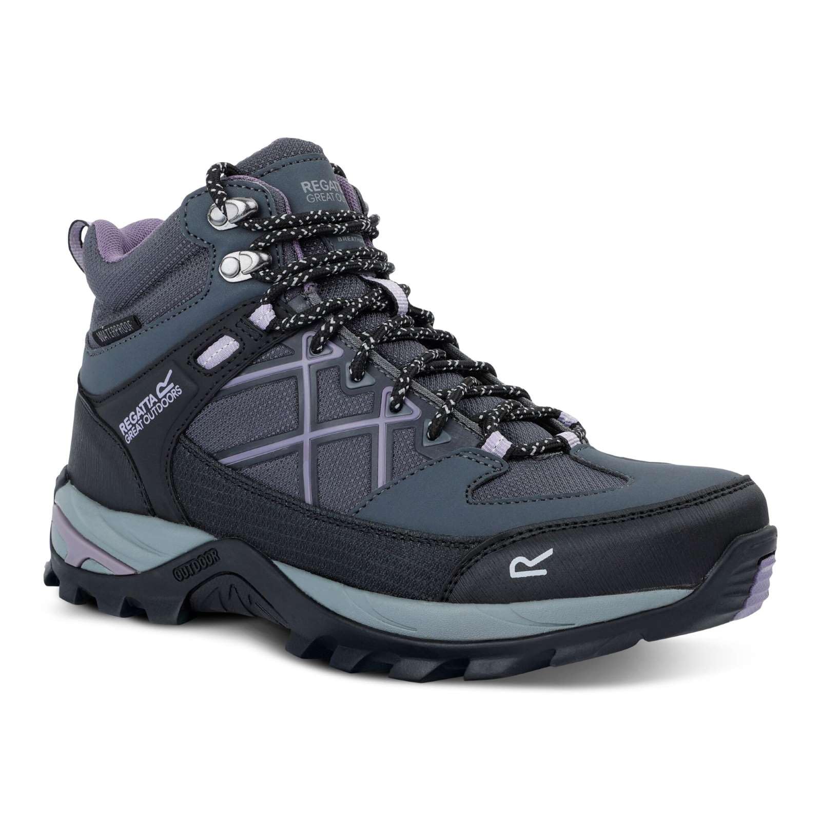 Regatta Women's Lady Samaris Waterproof Walking Boots in Mid Grey | Size: 6.5