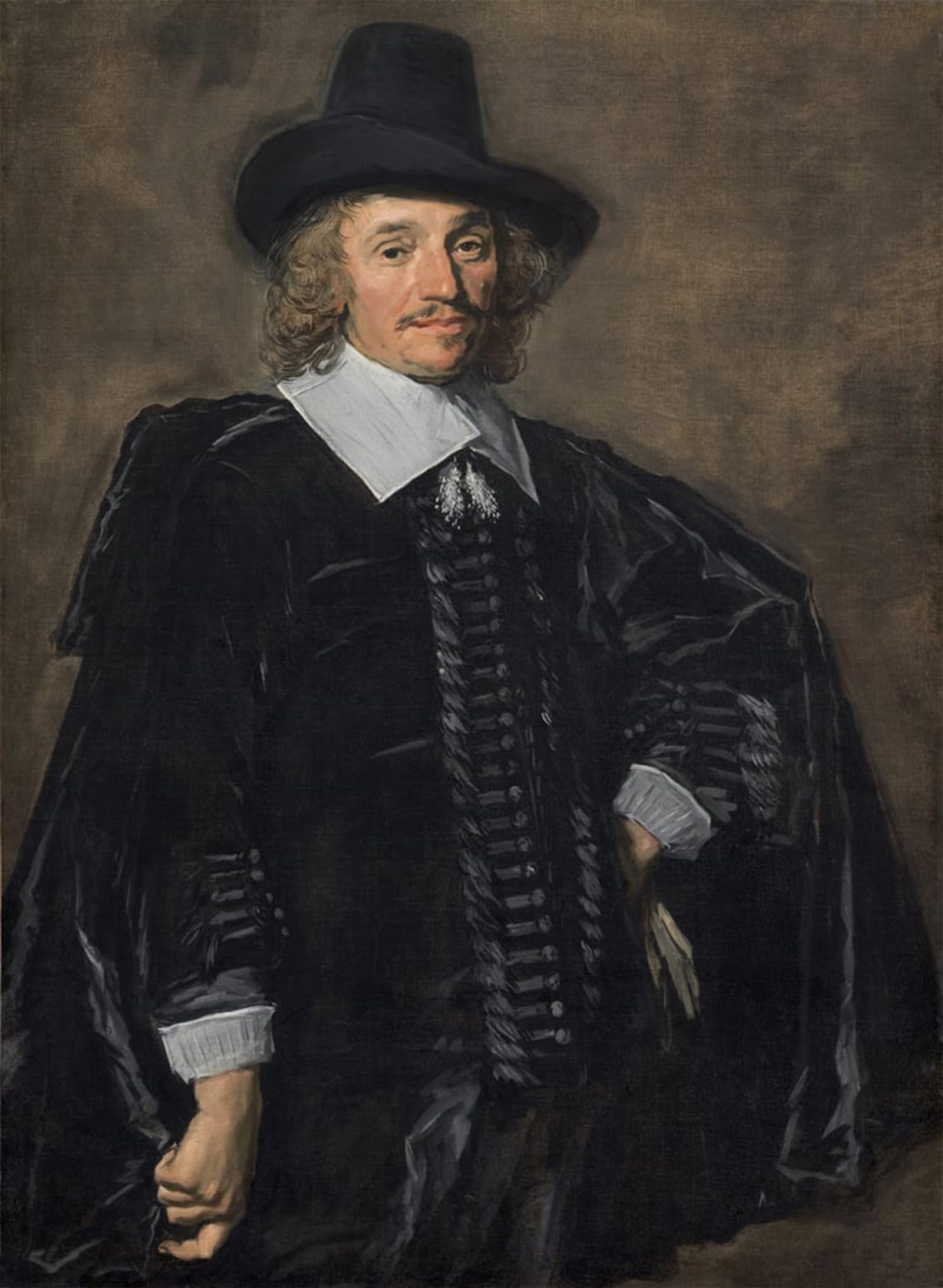 Pinturas murales retro de Frans Hals en lienzo de 60x90cm 5