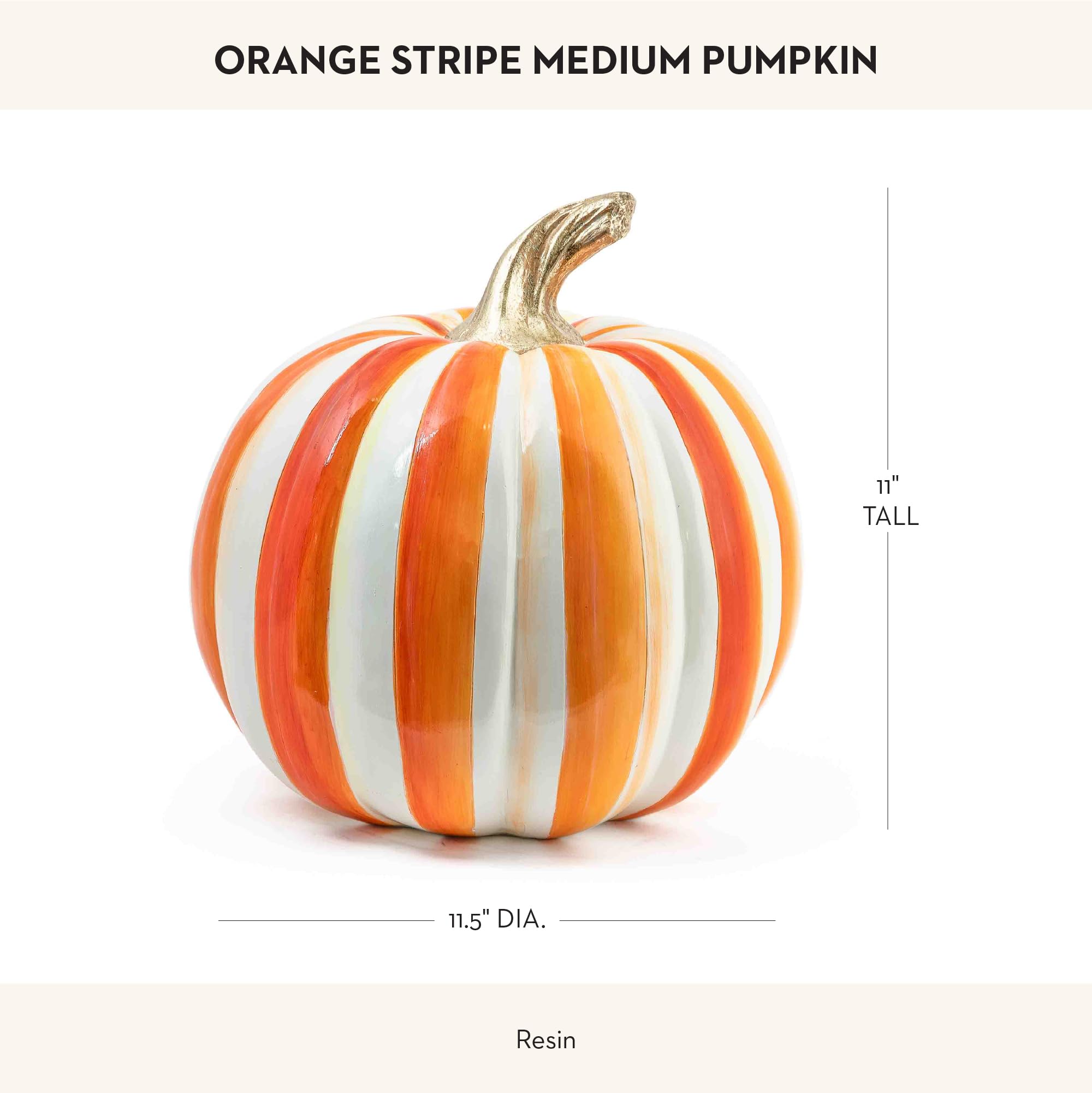 Amazon.com: MACKENZIE-CHILDS Medium Pumpkin, Resin Halloween and