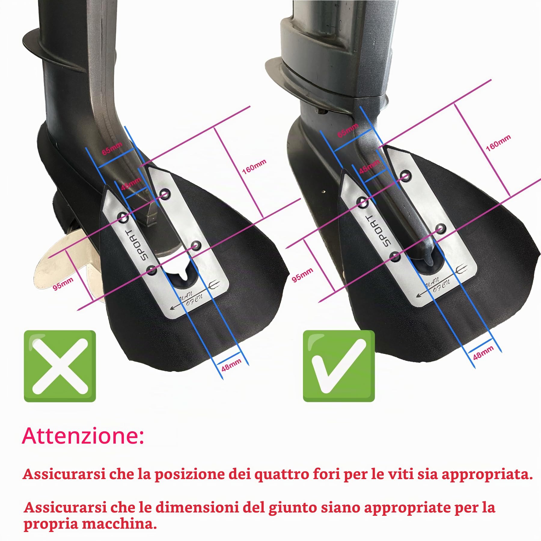 Sport 200 Whale Tail Hydrofoil Stabilizzatore adatto per motori fuoribordo e trazione posteriore da 8 a 40 CV