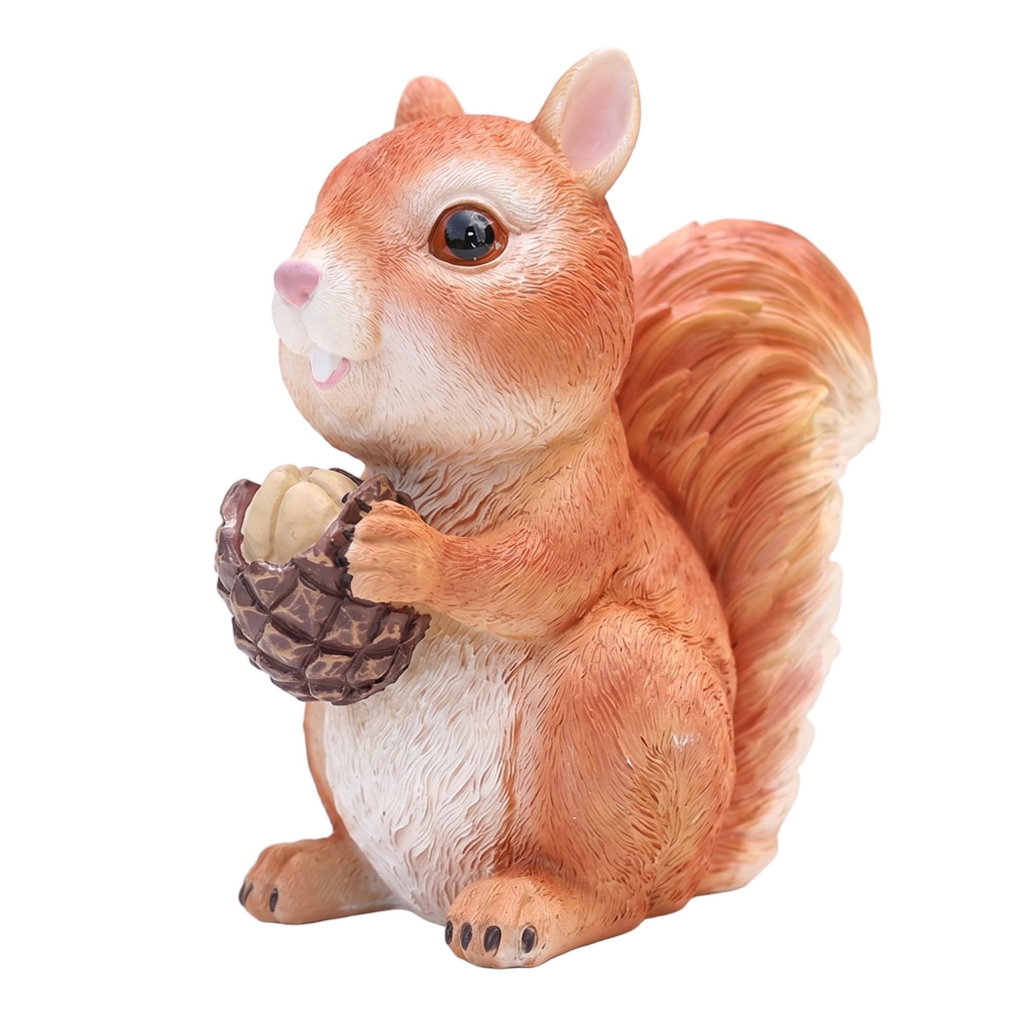 Syutokul Outdoor Garden Statues, Resin Squirrels Lawn Ornaments, Lifelike Animal Statue for Outside, Home, Garden Decor, Brown