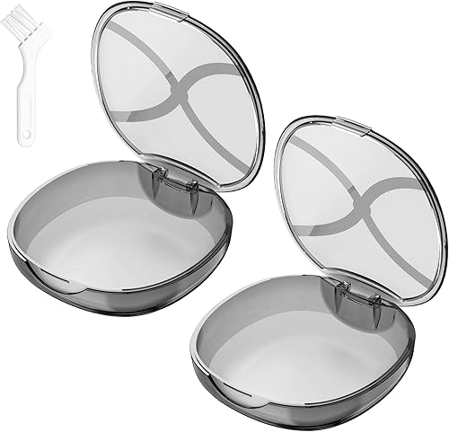 Estuche de retención con orificios de ventilación, estuche protector bucal contenedor de almacenamiento dental (blanco)