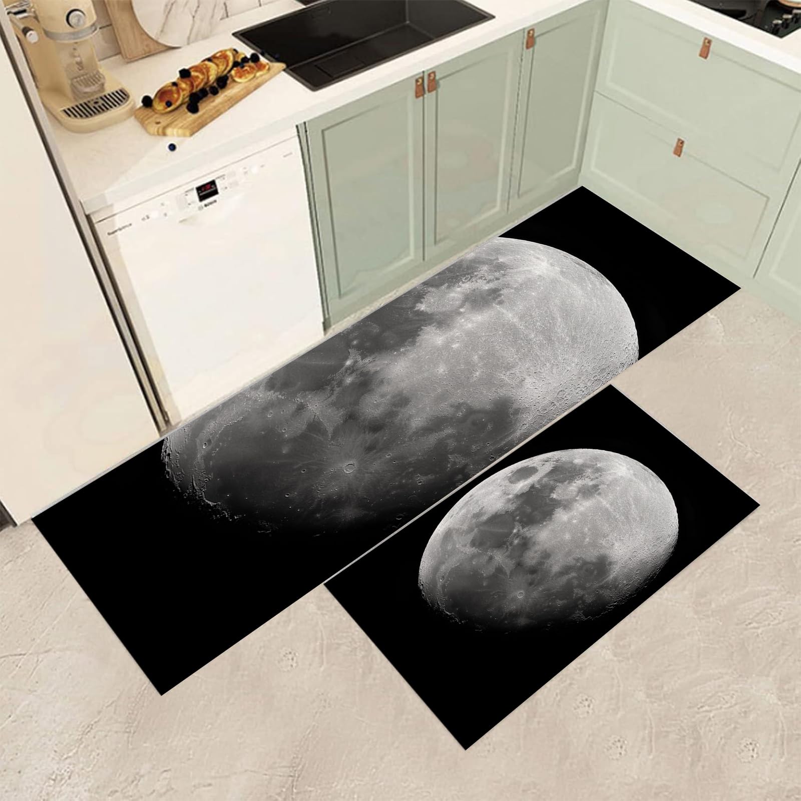 Alfombras de cocina lavables 50x150 de microfibra juego de alfombras antideslizantes Cielo