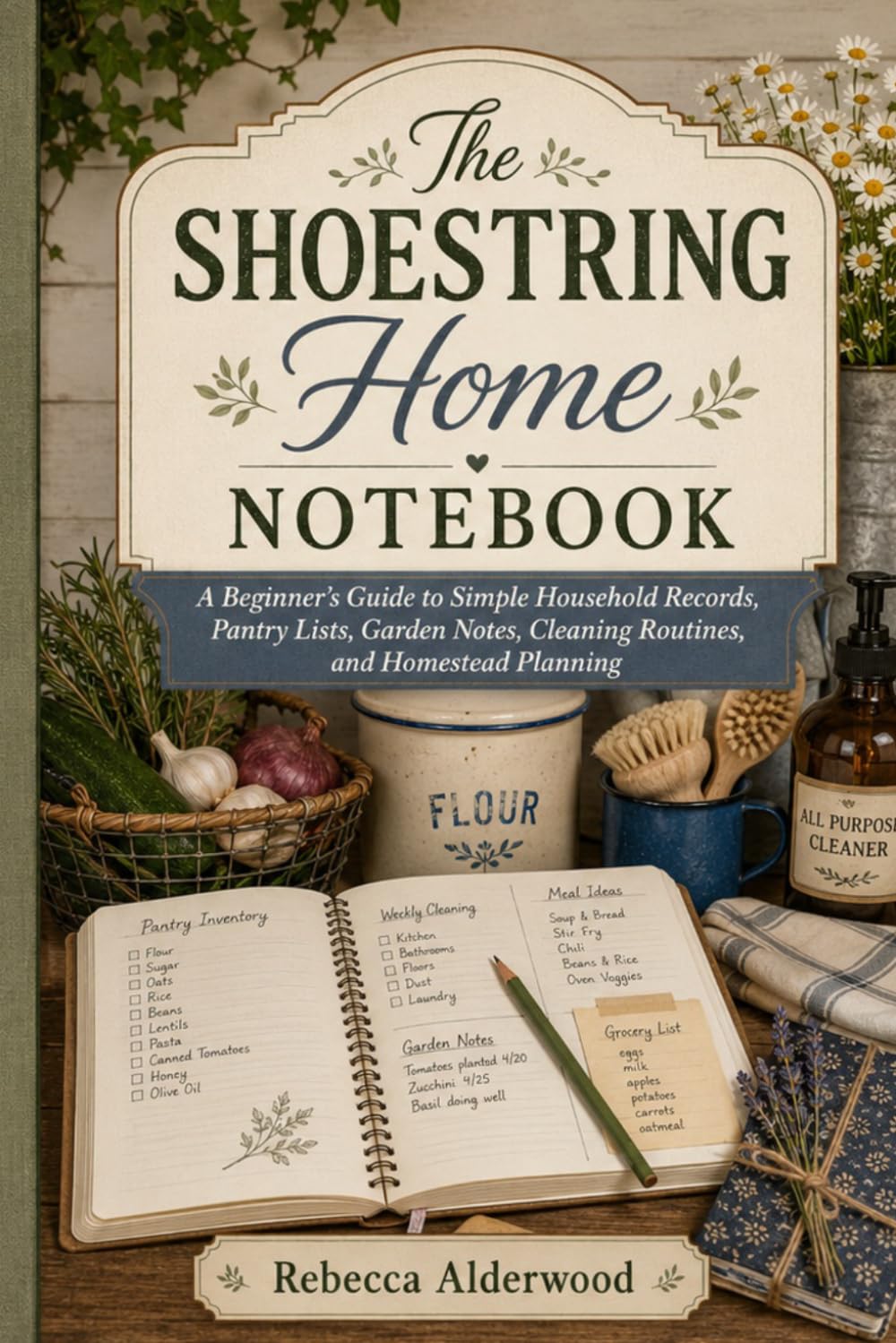 The Shoestring Home Notebook: A Beginner’s Guide to Simple Household Records, Pantry Lists, Garden Notes, Cleaning Routines, and Homestead Planning (The Shoestring Homestead Library)