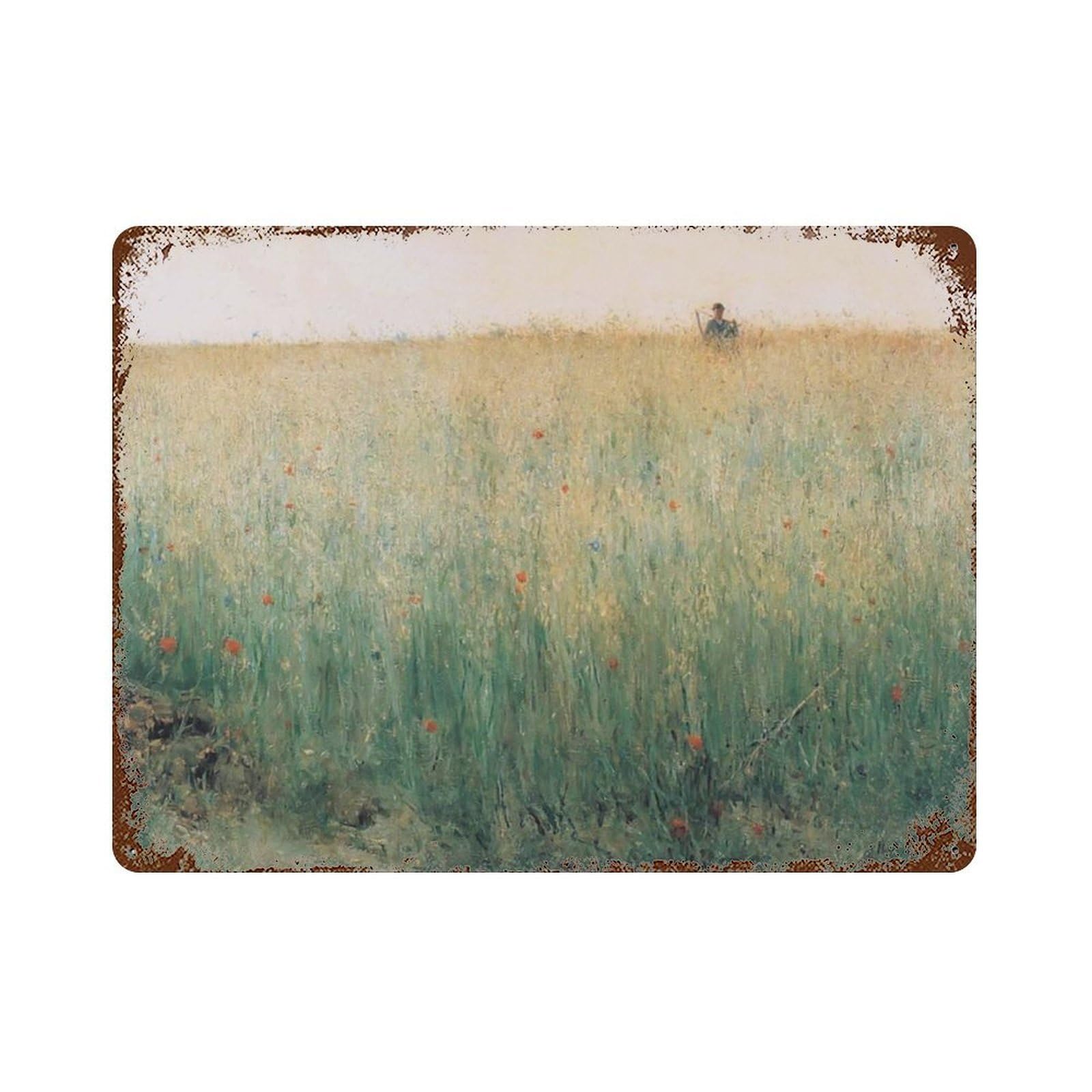 xiaoxiaoshen Spring Wildflower Field Vintage Wall Decor Art Metal Tin Poster Modern Home Decor Art Home Bar Shop Decorations Vintage Sign 30x40cm