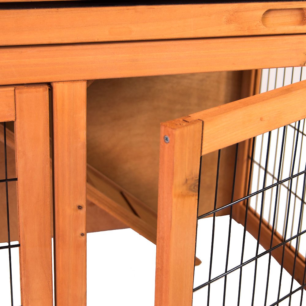 Home Discount Jaula de Madera para Mascotas, 2 Pisos, Bandeja Deslizante