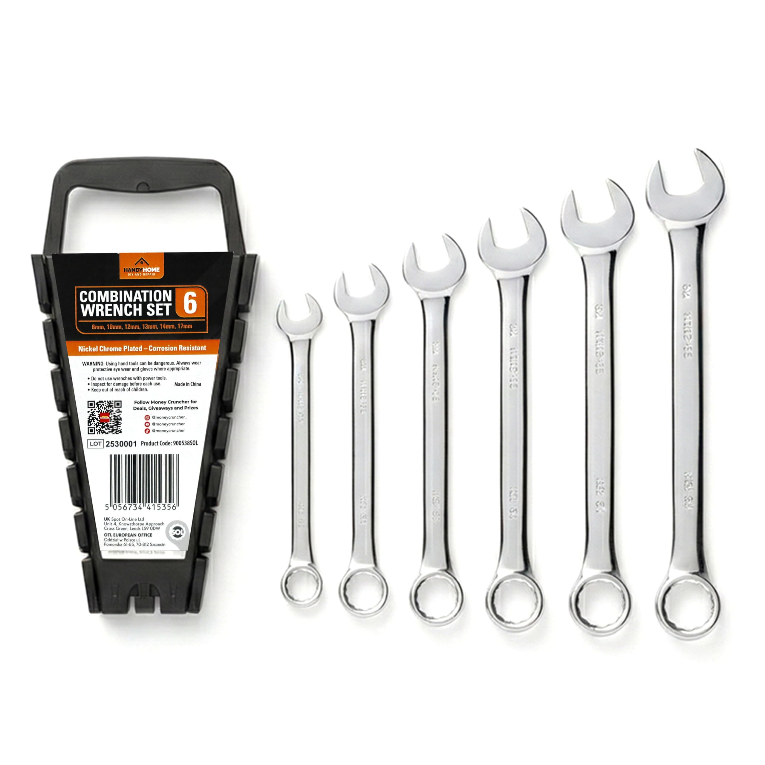 Sol 6Pk Ratcheting Spanner Set - 8Mm To 17Mm Metric Combination