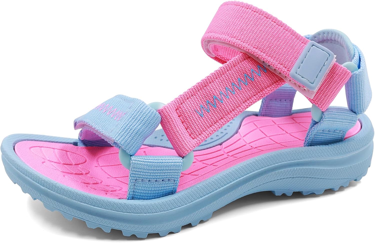 Boys Girls Sandals Summer Open-Toe Outdoor Non-slip Athletic Sandals Adjustable Double Strap Lightweight Beach Casual Shoes for Toddler/Little/Big Kid
