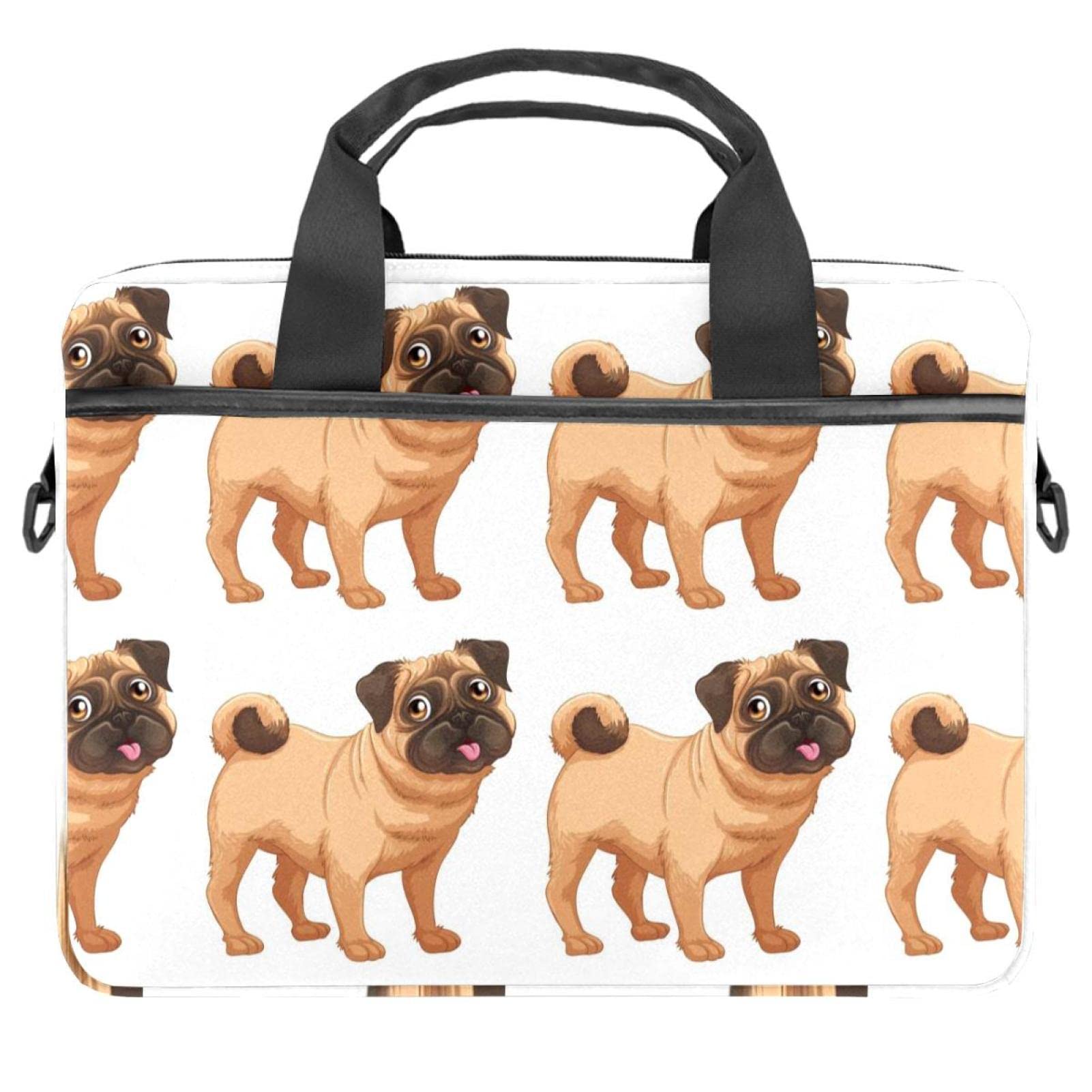 Sac ordinateur portable 13 pouces antichoc léger à motif carlin rigolo