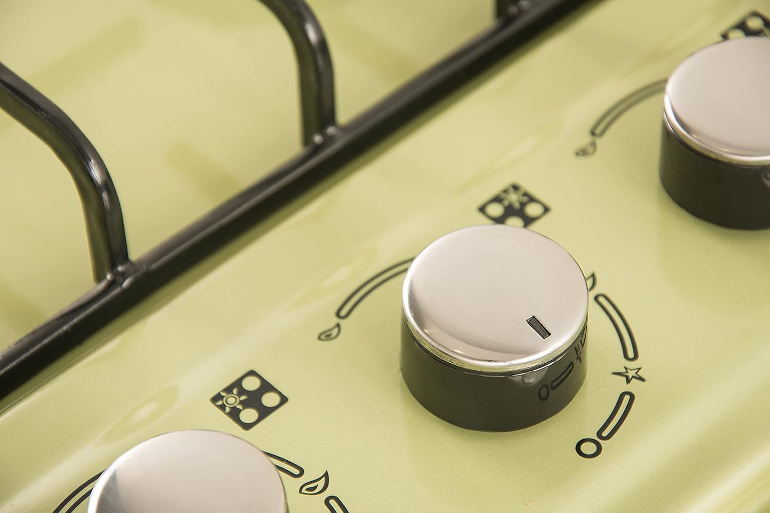 ABBA 24" 4 Burner Color Gas Cooktop - Gas Stove Top with Aluminum and Enamel Burners, Easy to Clean (Green)