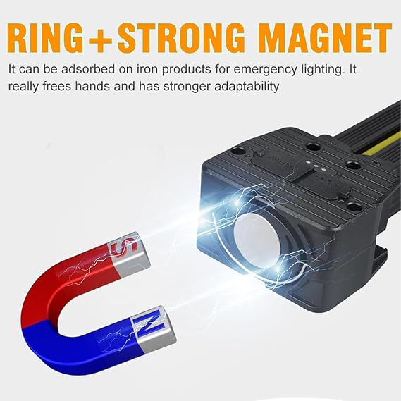 Gym Lamp for Posing, 2025 New Gym Lamp, Magnetic Work Light with 180 Degree Folding, USB Rechargeable Worklight, Portable Magnet LED Posing Lamps with Hanging Hook, 7th Gear Dimming (2PCS)