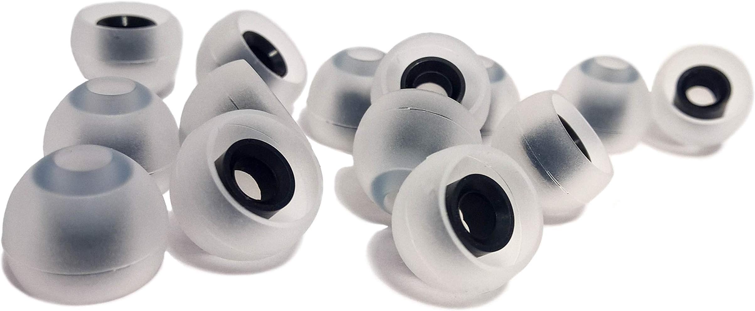 TCM silicone earbuds / size: M / ♫ 7 pairs (14 pieces) Silicone Ear Pads Replacement Buds for In Ear Headphones. Reduces Noise & Improves Sound Internal Size {4-7mm} from The Case Market