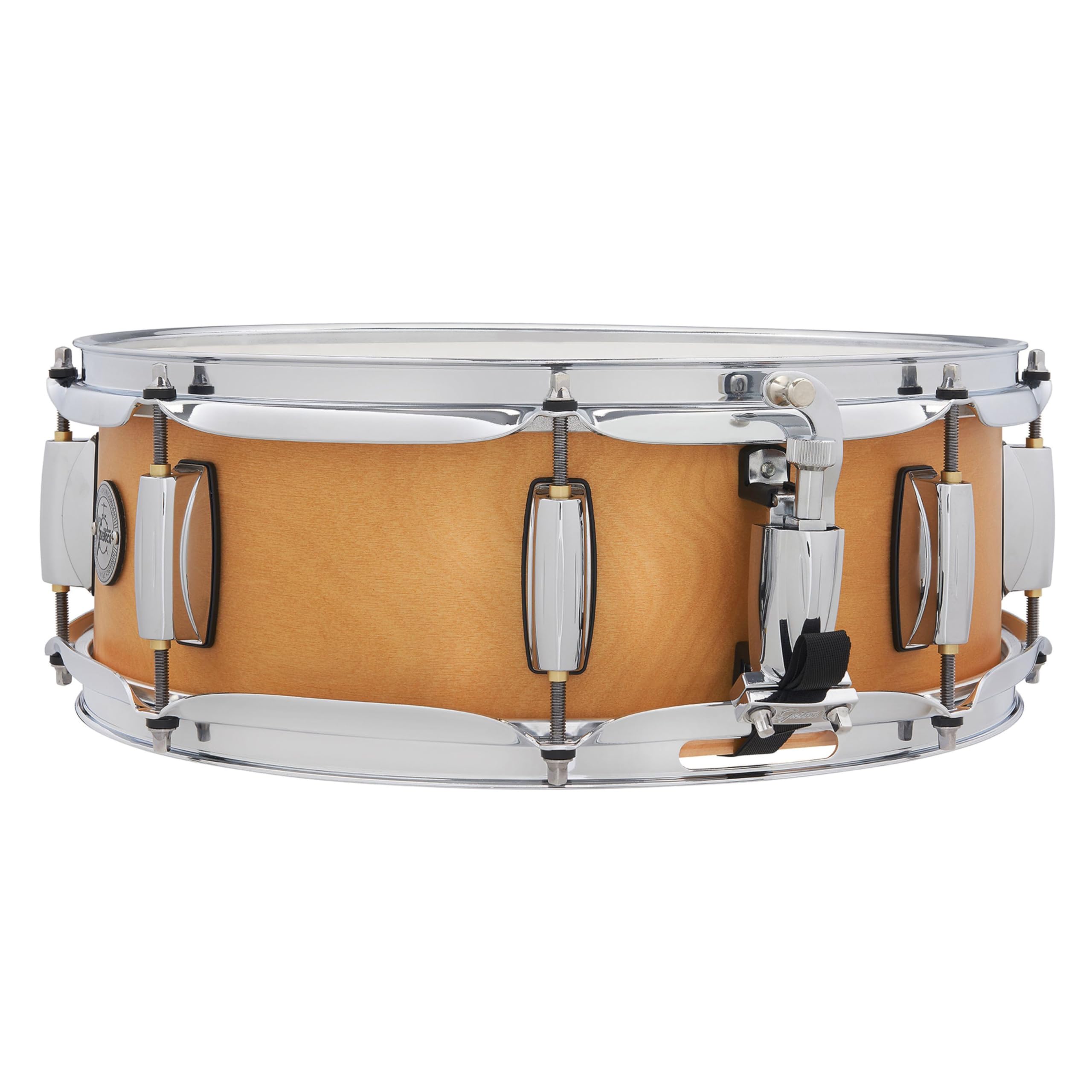 Gretsch Snare Drum - Full Range Birch - Größe 14 x 5" - 8-lagiger Birkenkessel - Satin Classic Finish Natur - 30° Kesselgratung - 2,5 mm Stahlspannreifen - S1-0514-BSC