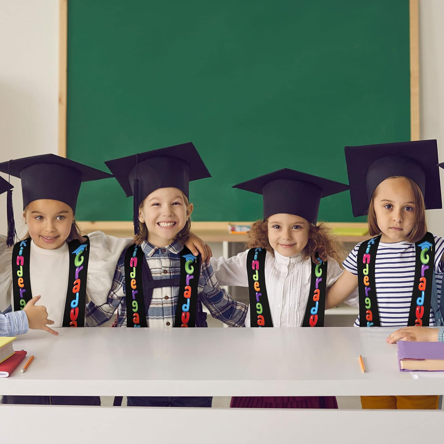 Cindeer 24 Pieces Kindergarten Graduate Stole 45 Inch Unisex Grad Sash for Kids Classroom Graduation Party Photo