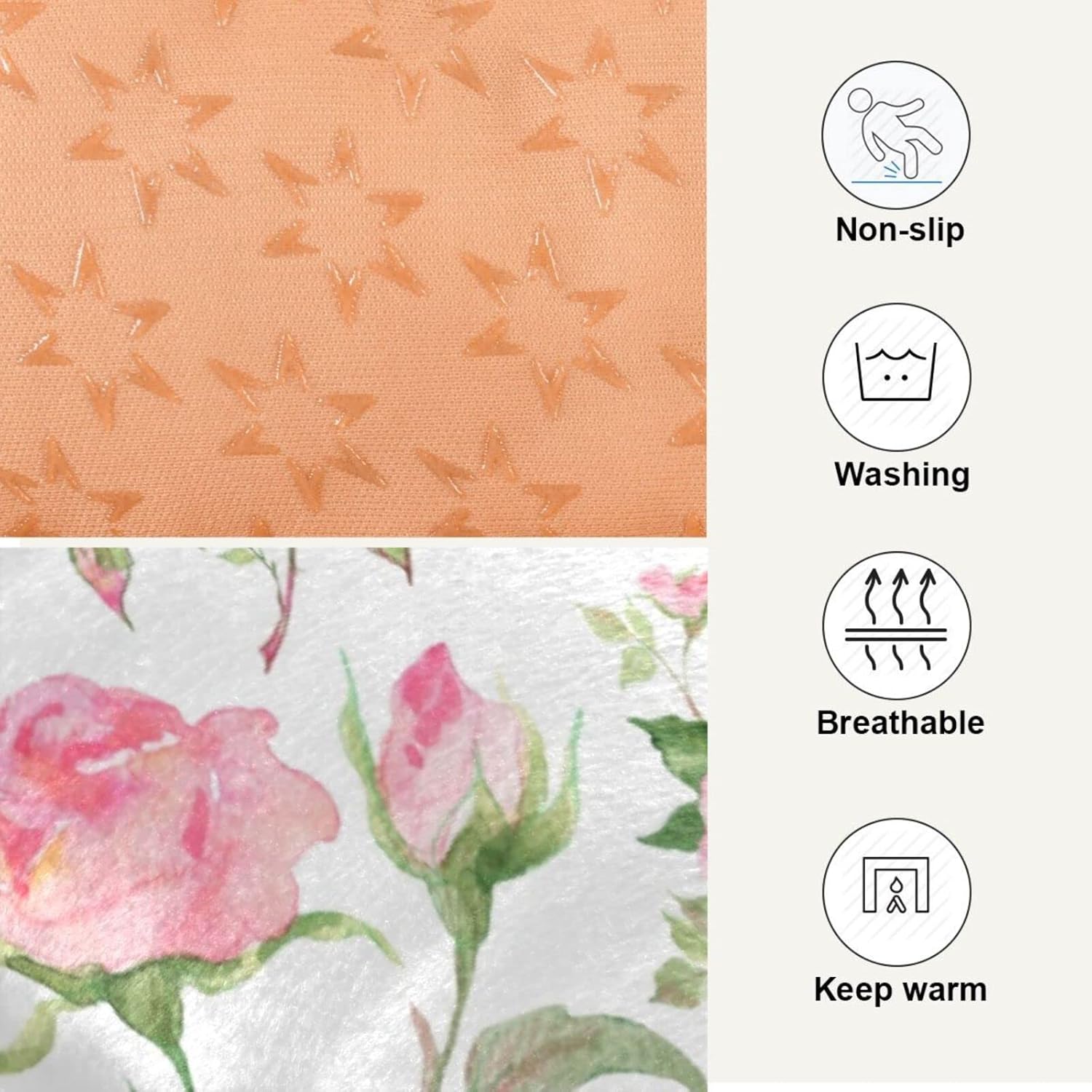 review Ultra Soft Pet Bed Washable Dog Bed Crate Mat for Dogs Fleece Dog Crate Kennel Pad Cat Pet Bed Liner 24x18in Lovely Floral Roses