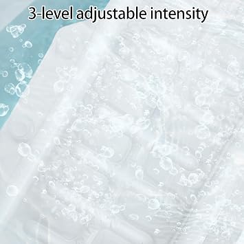 Bubble Mat for Bathtub Bubble Bath Mat Tub Spa Massager with Adjustable 3-Speed Hydrotherapy Jets, Secure Non-Slip Suction Cups & Ultra-Quiet Motor Portable, Luxurious Home Spa
