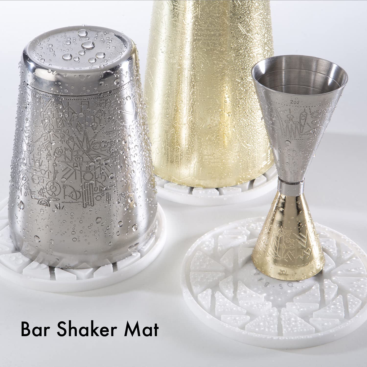 Cocktail Shaker Set con stand - Kit barista 18 pezzi Bar Tools Include Jigger/mojito Muddler/hawthorne Strainer/lemon Juicer