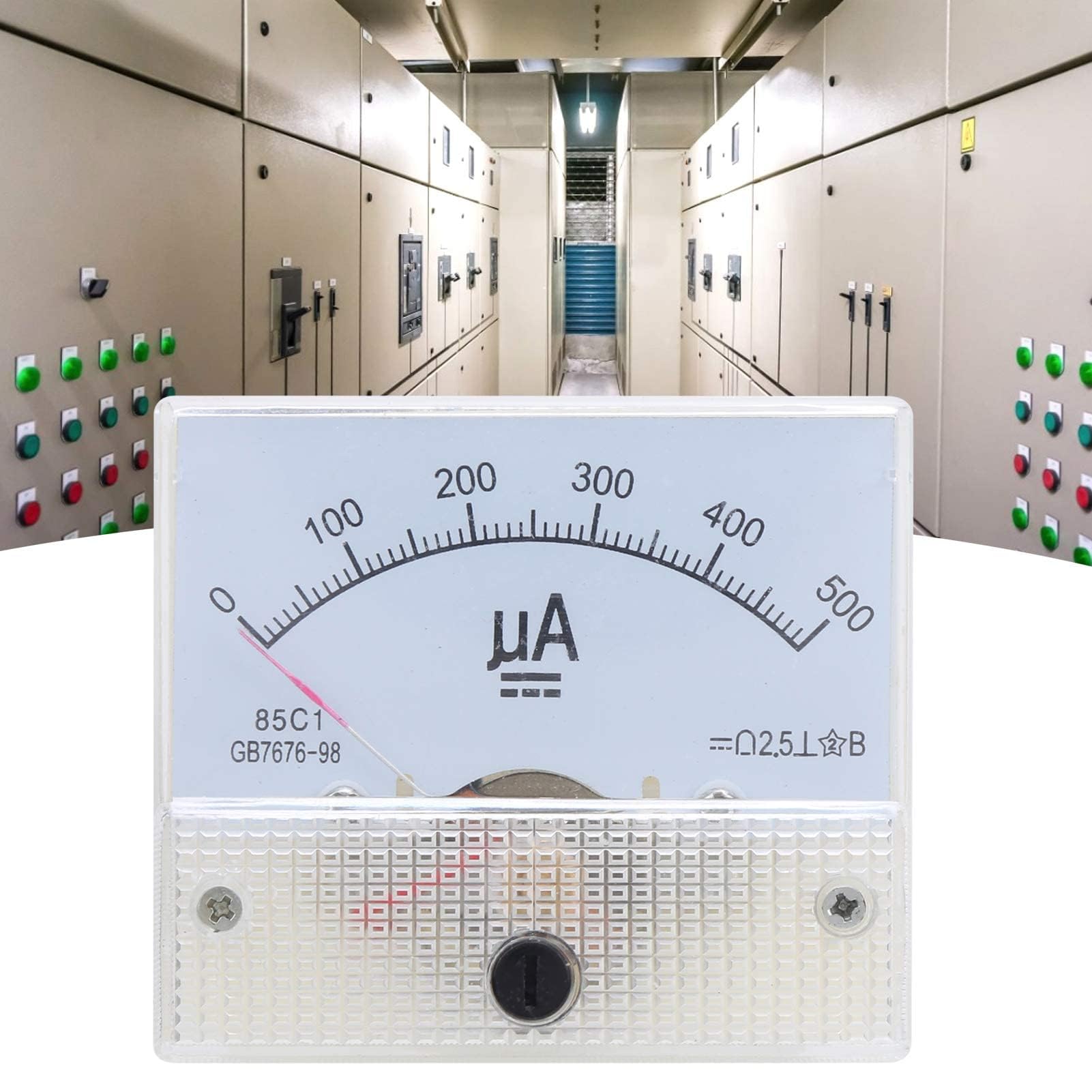 Amperometro Analogico 85C1-A DC 0-500UA Indicatore ABS Pannello Misuratore di Corrente Alta Precisione