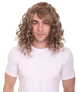 HPO HalloweenPartyOnline Long Curly Brown Wig