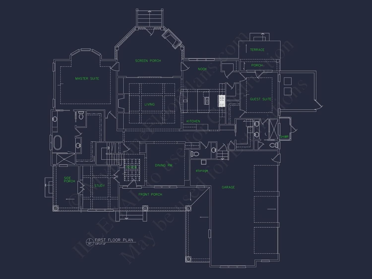 17-1479 HOUSE PLAN - Elegant Shingle Style House Plan with 5 Beds and CAD Designs
